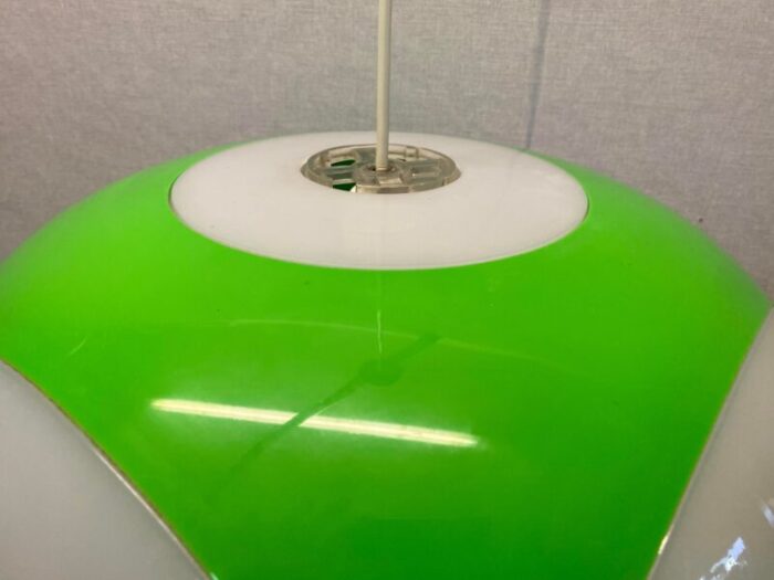 vintage colani ufo ceiling lamp in green plastic from massiv belgium 1970s 9278