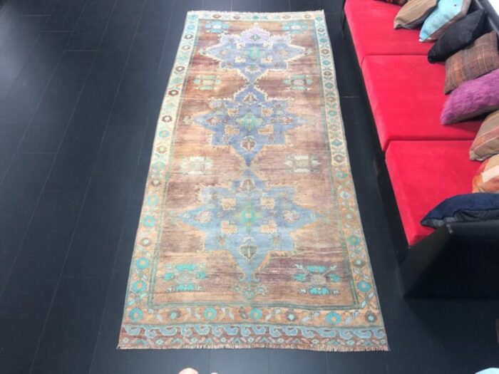 vintage copper oushak rug 1