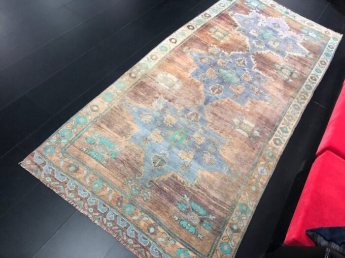 vintage copper oushak rug 3