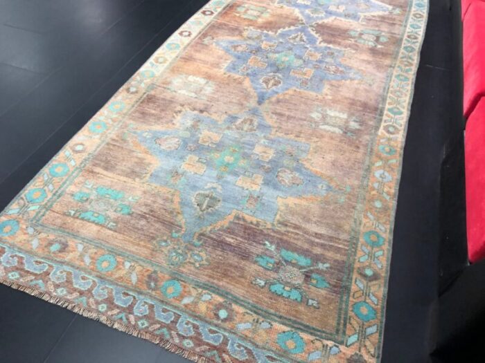 vintage copper oushak rug 4