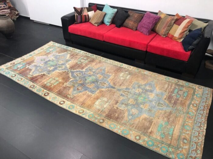 vintage copper oushak rug 5