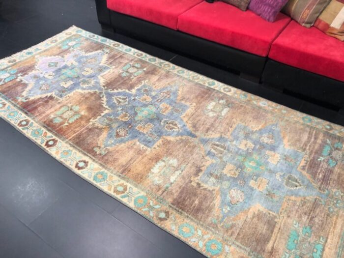 vintage copper oushak rug 6