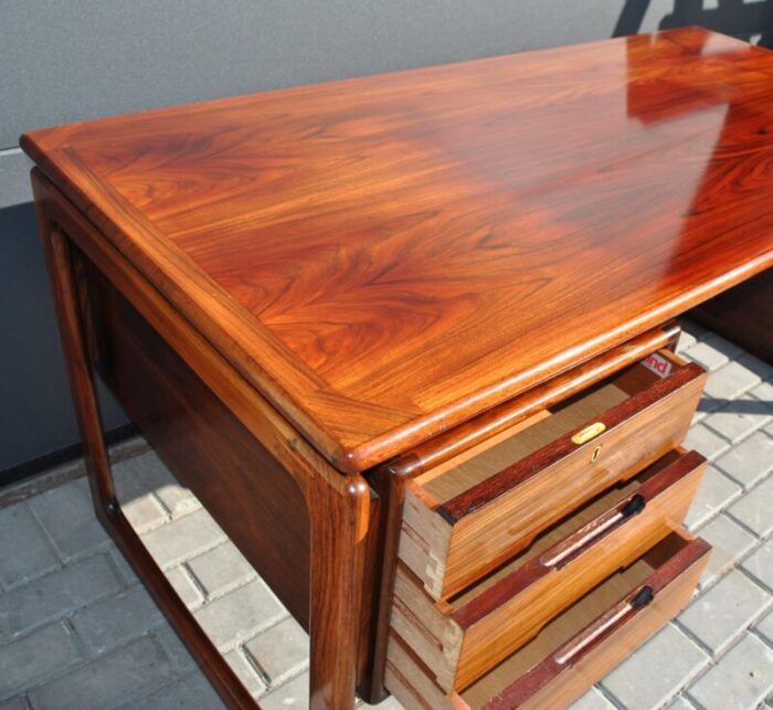 vintage danish desk in rosewood from dyrlund 1970s 5779