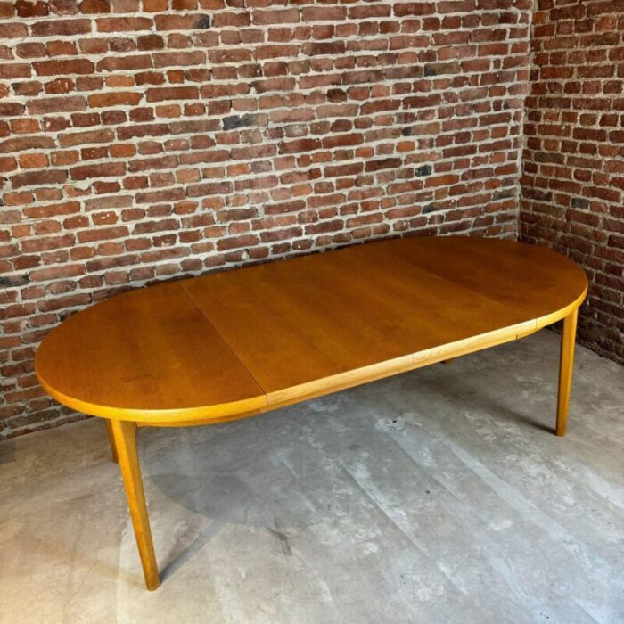 vintage danish dining table in oak 1960 1503