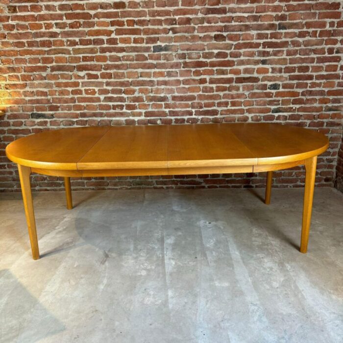 vintage danish dining table in oak 1960 2755