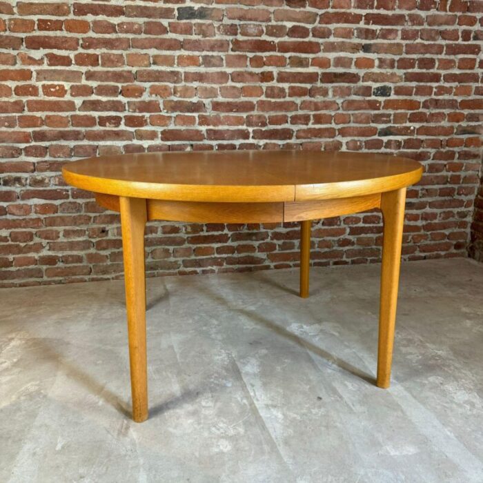 vintage danish dining table in oak 1960 2808