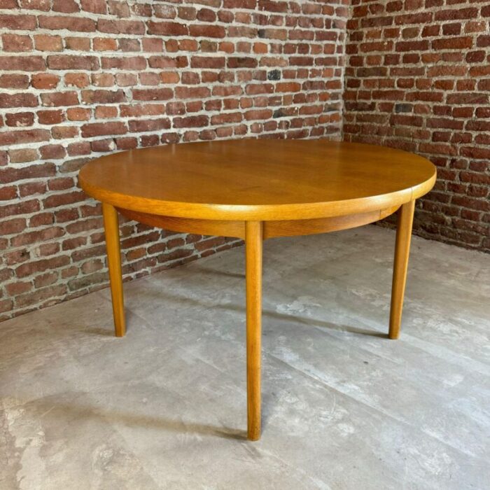 vintage danish dining table in oak 1960 7667