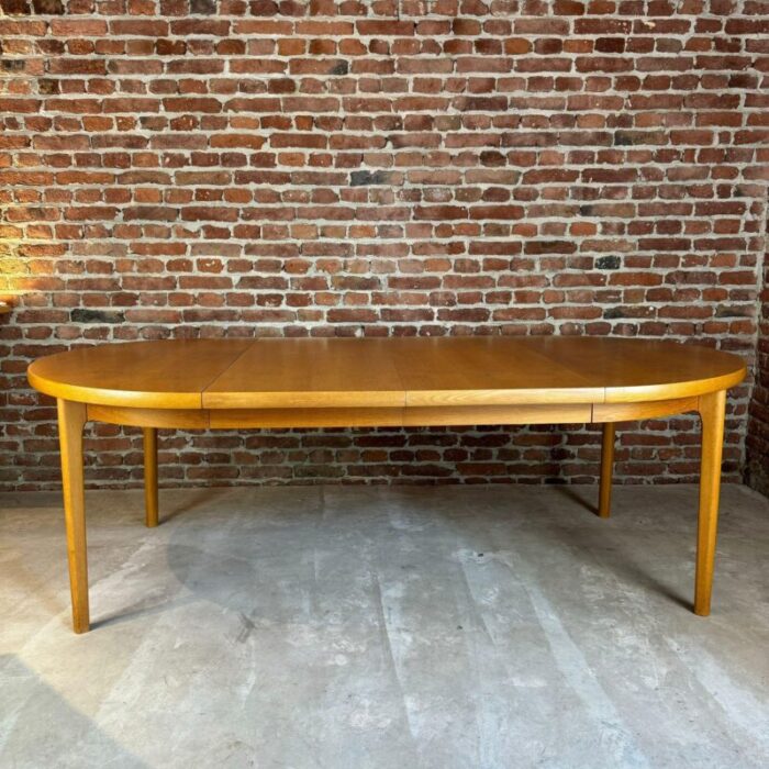 vintage danish dining table in oak 1960 8050