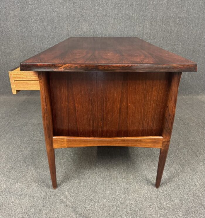 vintage danish mid century modern rosewood desk attributed to arne vodder 0851