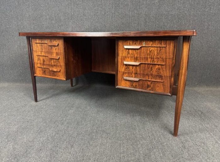 vintage danish mid century modern rosewood desk attributed to arne vodder 2457