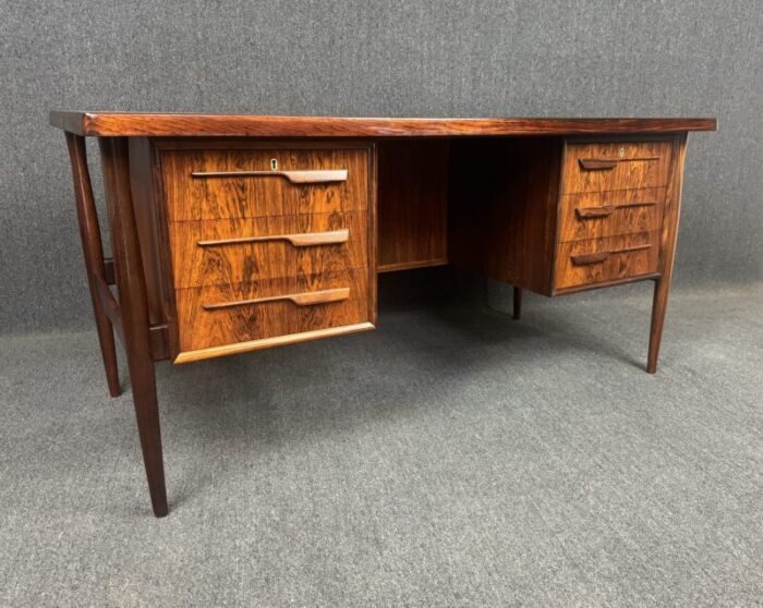 vintage danish mid century modern rosewood desk attributed to arne vodder 4850