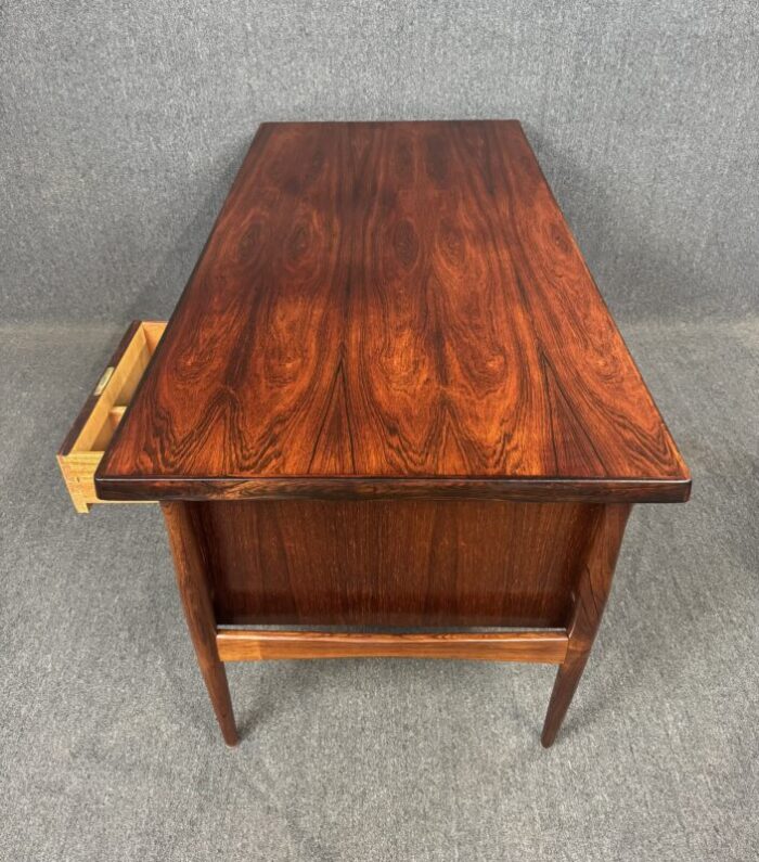 vintage danish mid century modern rosewood desk attributed to arne vodder 6167