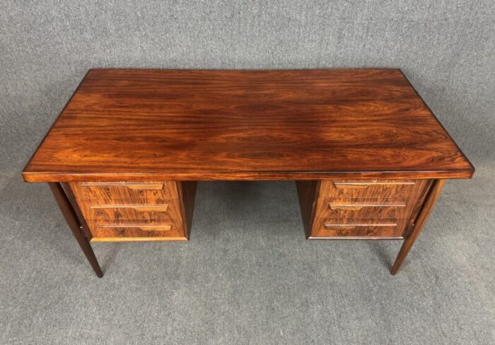 vintage danish mid century modern rosewood desk attributed to arne vodder 7901