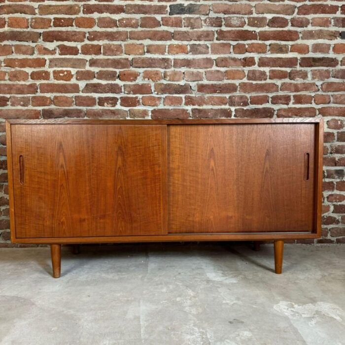 vintage danish sideboard in teak by puol hundevad 1960 0362