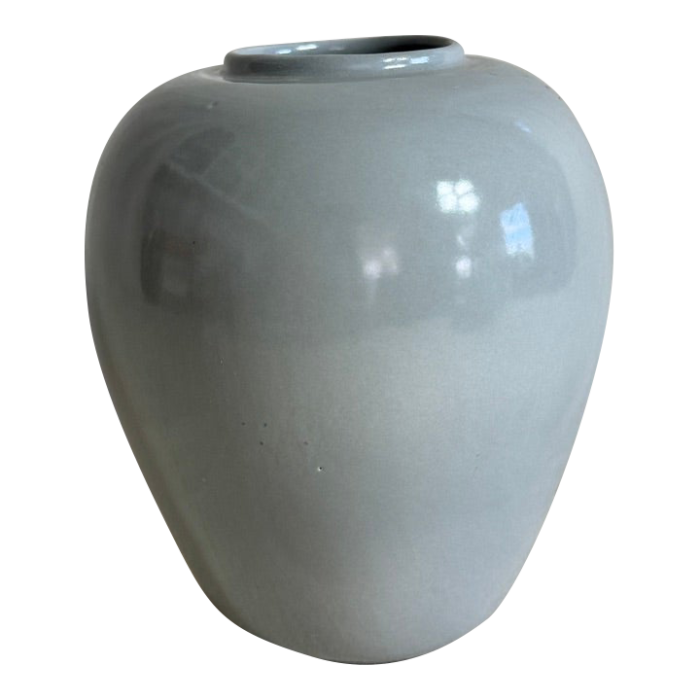 vintage dove gray urn shape ceramic vase 9503