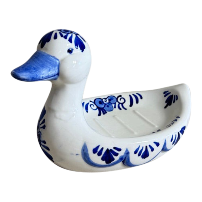 vintage duck shaped delft soap dish 5624