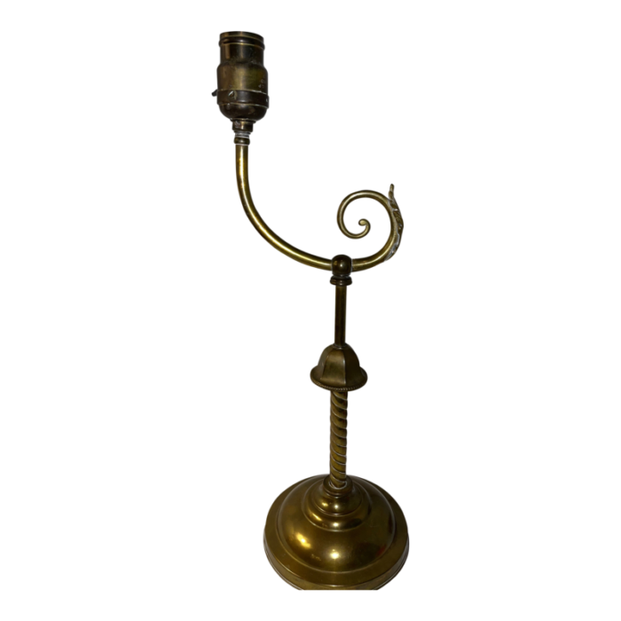 vintage early 20th century brass lamp 3718