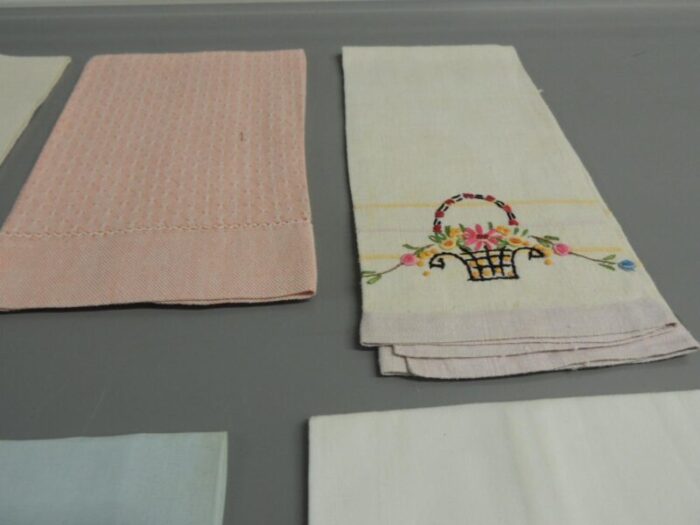 vintage embroidered guest towels set of 6 4986