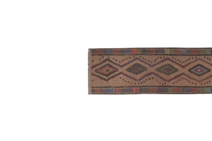 vintage embroidered kilim jajim runner 1970s 3