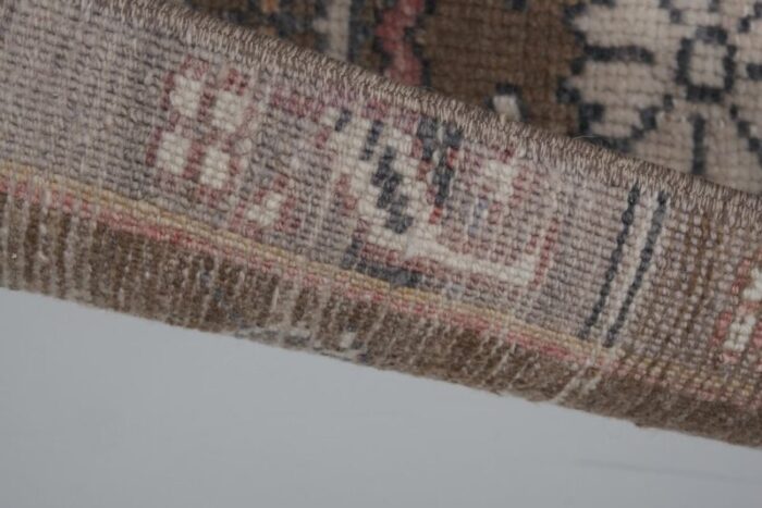 vintage faded brown turkish karapinar rug 10