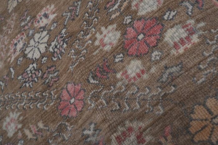 vintage faded brown turkish karapinar rug 6