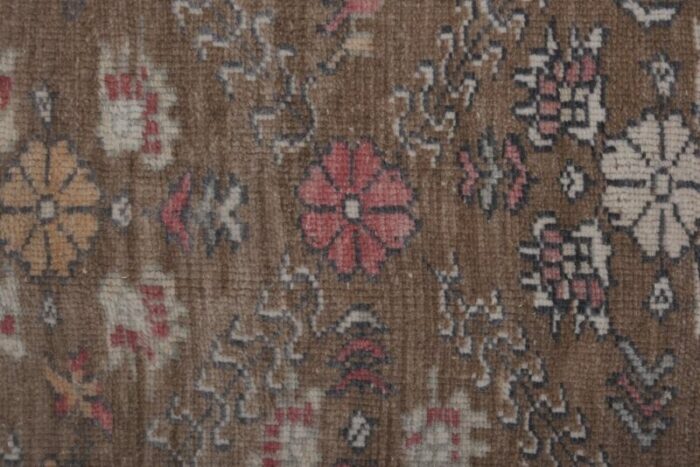 vintage faded brown turkish karapinar rug 7