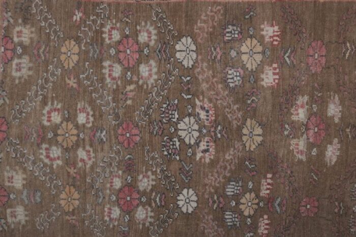 vintage faded brown turkish karapinar rug 8