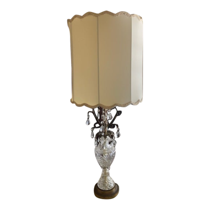 vintage french crystal lamp 2420