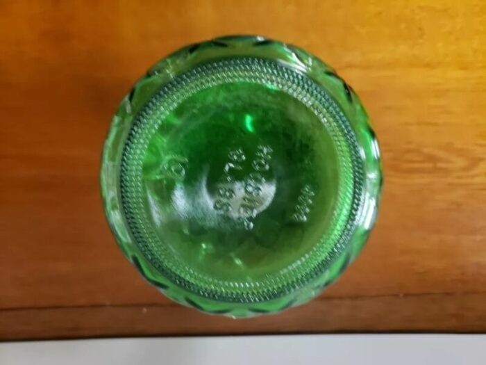 vintage genie vase hoosier 4095 emerald green glass diamond quilt pattern 2309