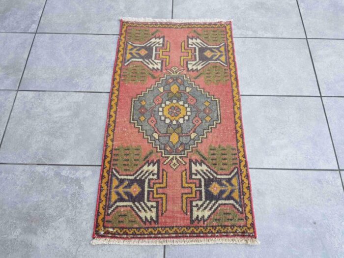 vintage handknotted tribal rug 1960 0802