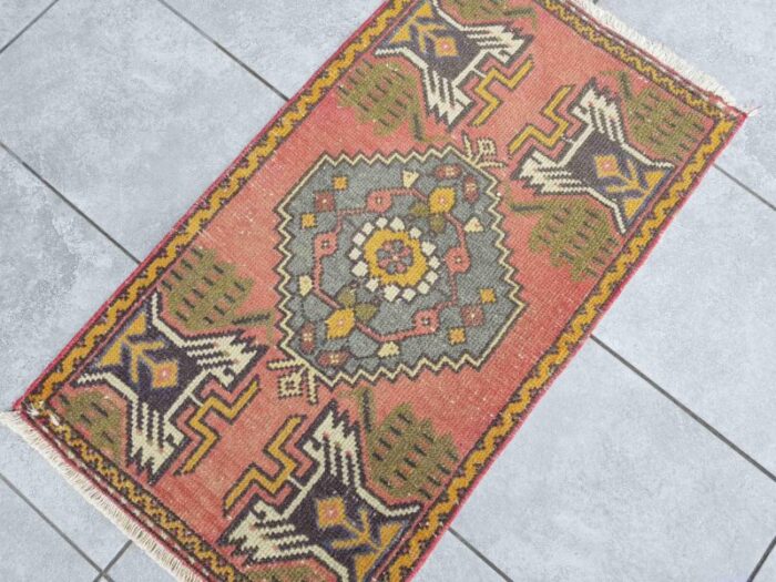 vintage handknotted tribal rug 1960 1580