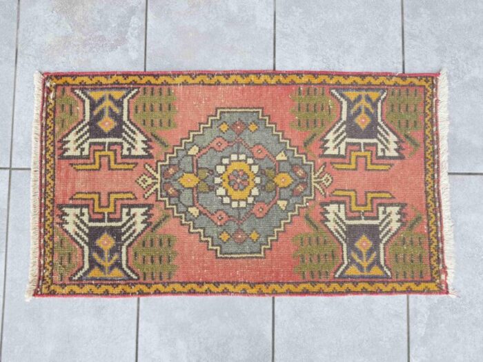 vintage handknotted tribal rug 1960 7437