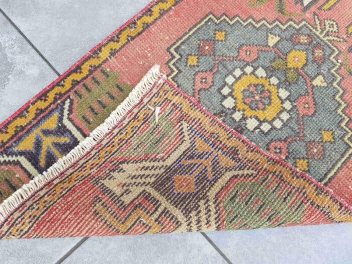 vintage handknotted tribal rug 1960 9648