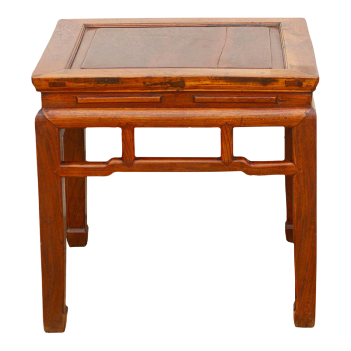 vintage hardwood chinese end table 5751