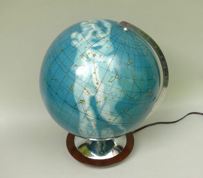 vintage illuminated terrestrial globes 1950s set of 2 2902