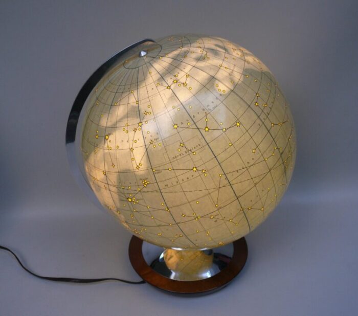 vintage illuminated terrestrial globes 1950s set of 2 3660