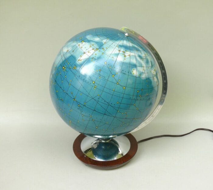 vintage illuminated terrestrial globes 1950s set of 2 7887