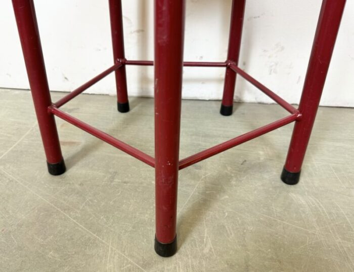 vintage industrial school stool 1970s 9630