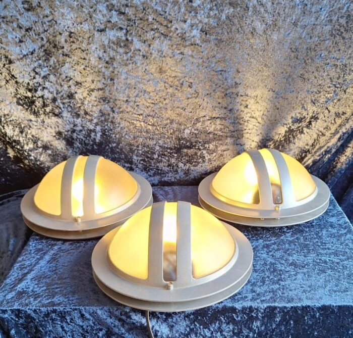 vintage italian wall lamps 2000s set of 3 0664