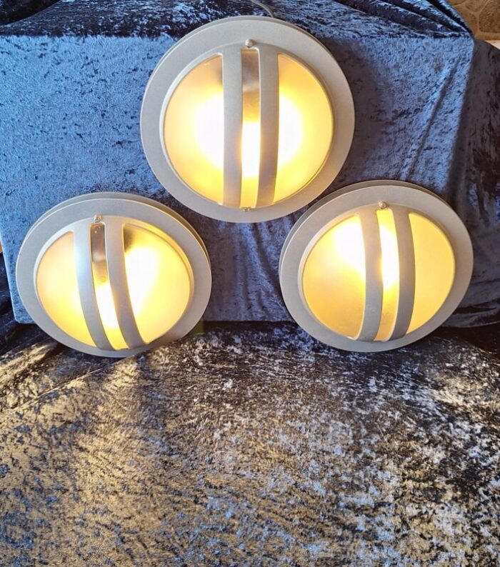 vintage italian wall lamps 2000s set of 3 4359