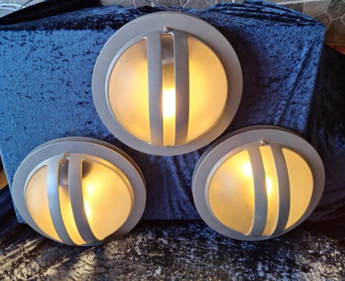 vintage italian wall lamps 2000s set of 3 8503