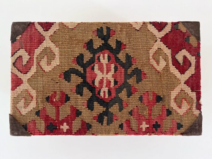 vintage kilim covered box 0809