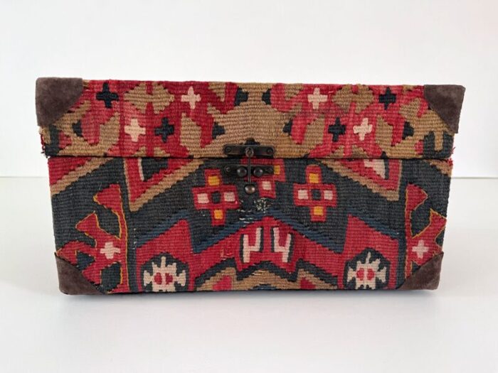 vintage kilim covered box 8252