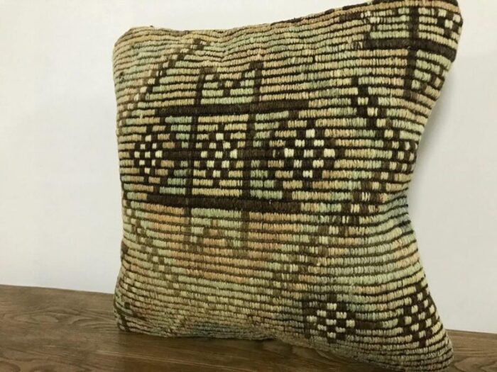 vintage kilim oushak cushion case 1950s 4018