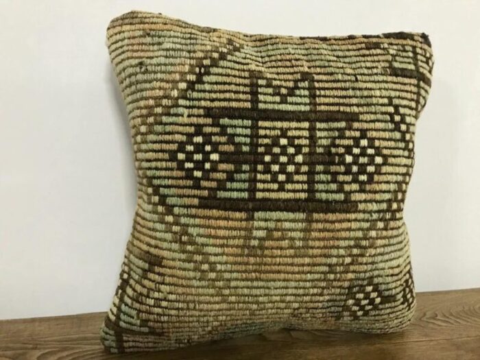 vintage kilim oushak cushion case 1950s 5712