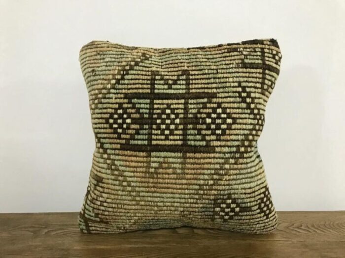 vintage kilim oushak cushion case 1950s 9112