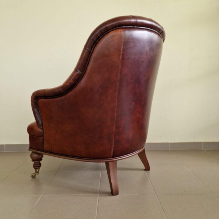 vintage leather club chairs 1950s set of 2 6565