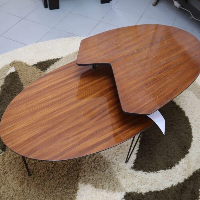 vintage mahogany coffee table by isa bergamo italy 1960s 0393