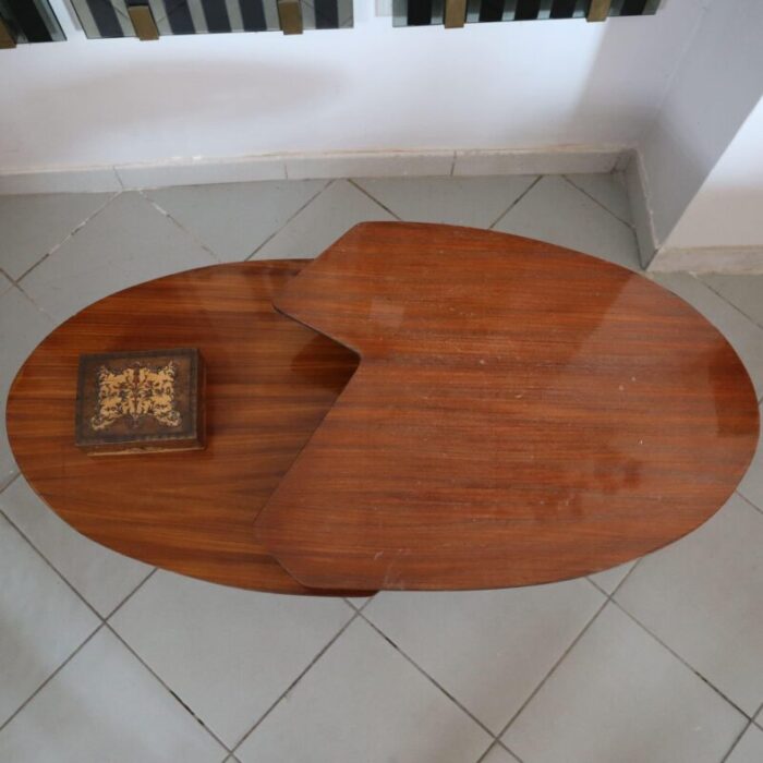 vintage mahogany coffee table by isa bergamo italy 1960s 0769