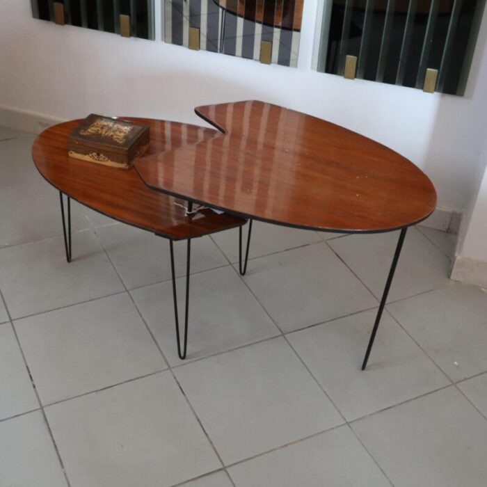 vintage mahogany coffee table by isa bergamo italy 1960s 5600